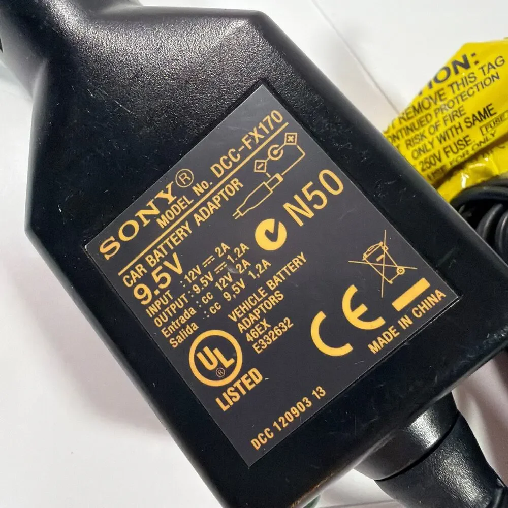 Sony DCC-FX170 9.5V Car Battery Adapter